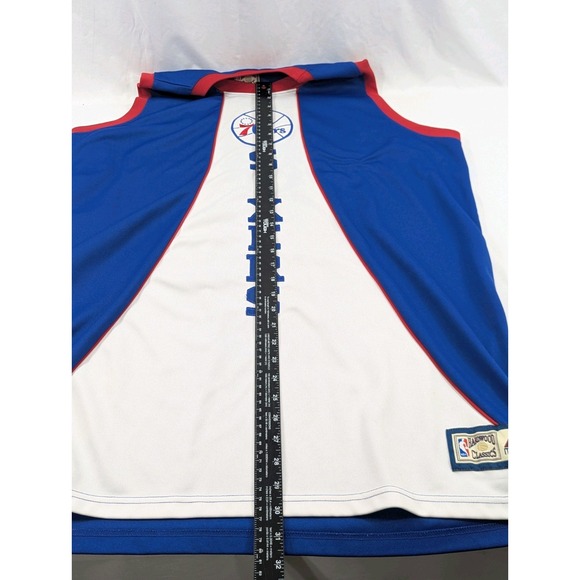 Vintage Philadelphia 76ers Blue Red XXL majestic hardwood Classics jersey - Picture 7 of 8